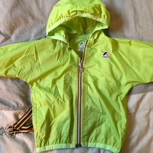 K-WAY | Claude Full Zip Lime Windbreaker Sz 3Y